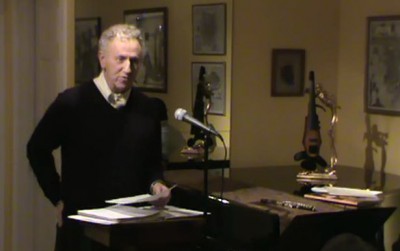 Richard Bronson reading his poems at the Fourth Friday Studio Series